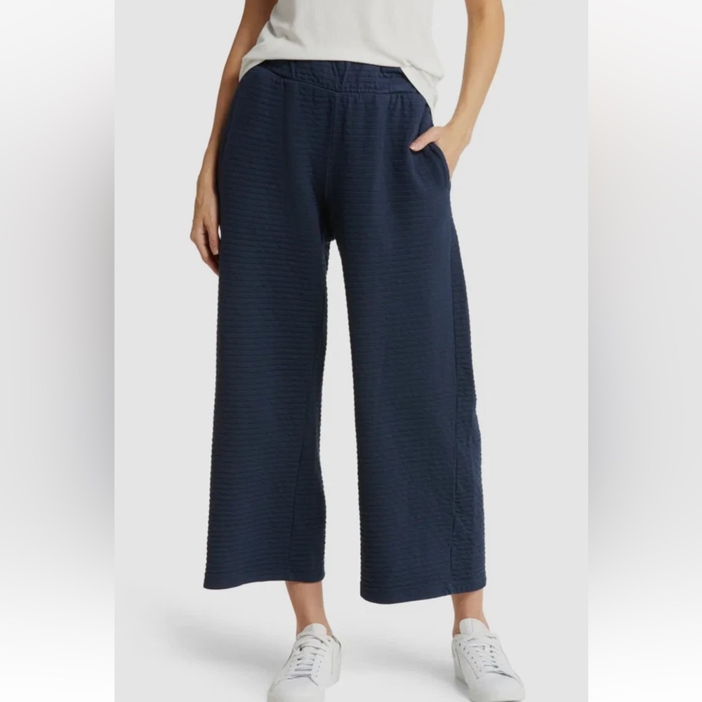 Sol Angeles Textured Stripe Wide Leg Pants, M